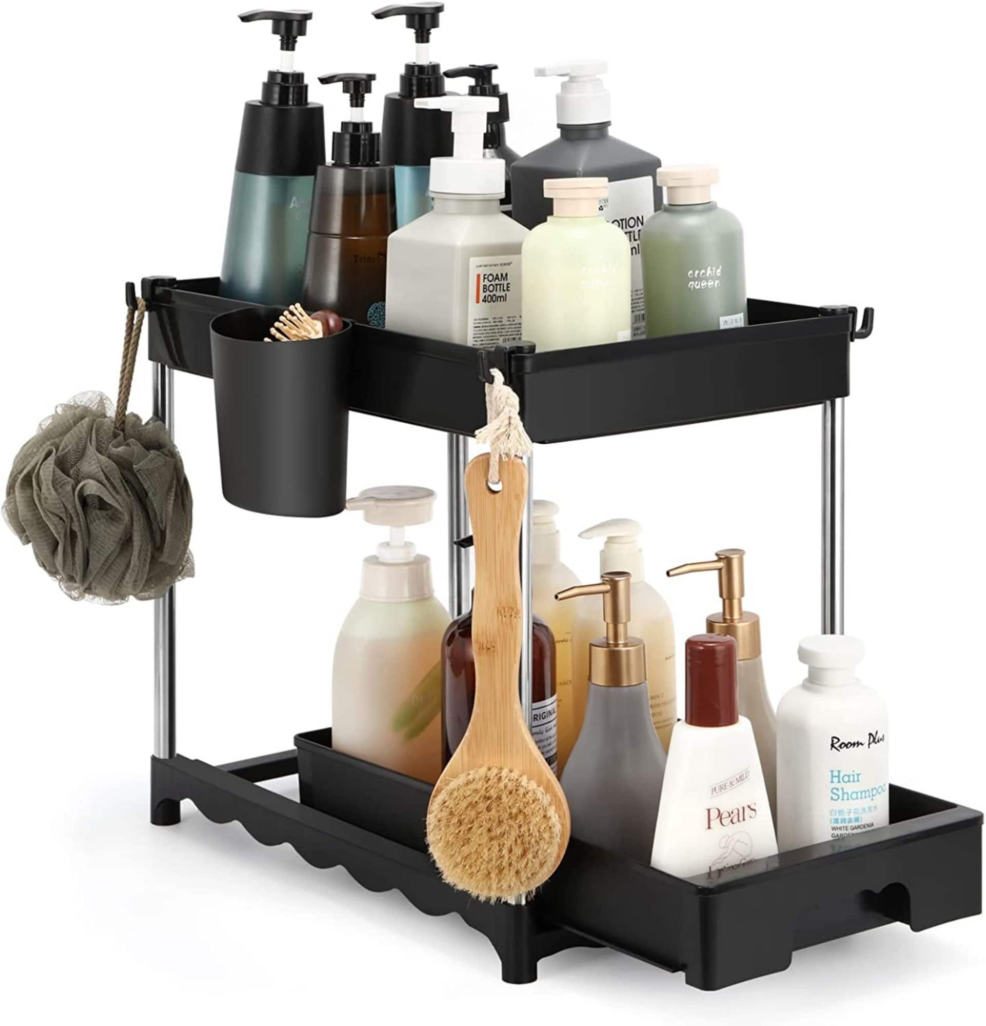NEX™ 16" 2-Tier Under Sink Organizer with Sliding Drawer